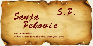 Sanja Peković vizit kartica